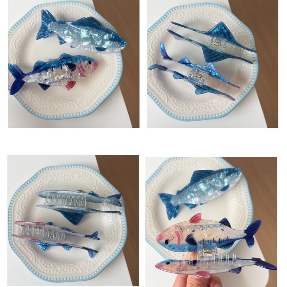 Hairpin Ocean Animal Hair Claw - Lifestyle Of Korean review and price